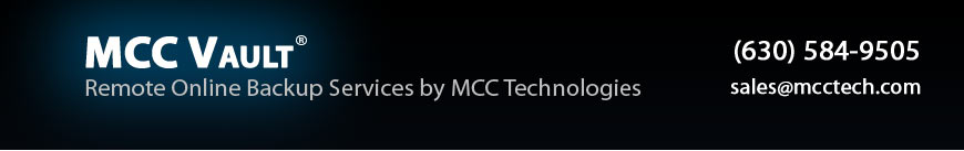 MCC Vault Remote Online Backup Services by MCC Technologies
